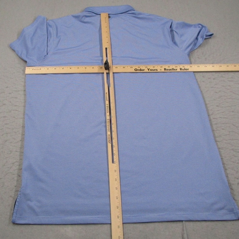 Greyson Mens Talking Rock Golf Polo Shirt Blue Stripe Size Large Performance L - Picture 7 of 10